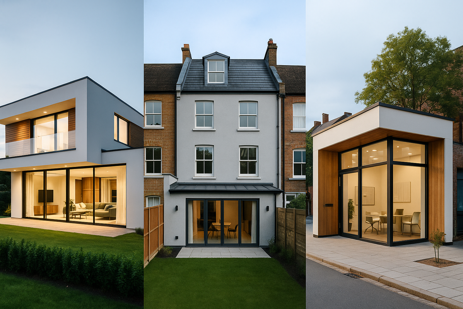 Ilustracja prezentująca różne typy realizacji projektowych